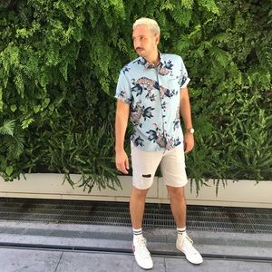 Tiger Print aloha shirt